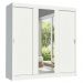 Guarda-Roupa Casal Madesa Reno 3 Portas de Correr com Espelho - Branco