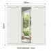 Guarda-Roupa Casal Madesa Reno 3 Portas de Correr com Espelho - Branco