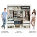 Guarda-Roupa Casal Madesa Reno 3 Portas de Correr com Espelho - Branco