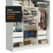 Guarda-Roupa Casal Madesa Reno 3 Portas de Correr com Espelho - Branco