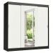 Guarda-Roupa Casal Madesa Reno 3 Portas de Correr com Espelho - Preto/Branco