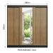 Guarda-Roupa Casal Madesa Reno 3 Portas de Correr com Espelho - Preto/Rustic