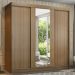 Guarda-Roupa Casal Madesa Reno 3 Portas de Correr com Espelho - Rustic