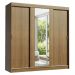 Guarda-Roupa Casal Madesa Reno 3 Portas de Correr com Espelho - Rustic