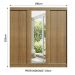 Guarda-Roupa Casal Madesa Reno 3 Portas de Correr com Espelho - Rustic