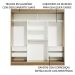 Guarda-Roupa Casal Madesa Reno 3 Portas de Correr com Espelho - Rustic