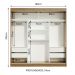 Guarda-Roupa Casal Madesa Reno 3 Portas de Correr com Espelho - Rustic/Branco