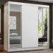 Guarda-Roupa Casal Madesa Reno 3 Portas de Correr com Espelhos - Branco