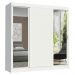 Guarda-Roupa Casal Madesa Reno 3 Portas de Correr com Espelhos - Branco