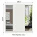 Guarda-Roupa Casal Madesa Reno 3 Portas de Correr com Espelhos - Branco