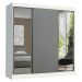 Guarda-Roupa Casal Madesa Reno 3 Portas de Correr com Espelhos - Branco/Cinza