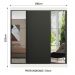 Guarda-Roupa Casal Madesa Reno 3 Portas de Correr com Espelhos - Branco/Preto