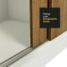 Guarda-Roupa Casal Madesa Reno 3 Portas de Correr com Espelhos - Branco/Rustic