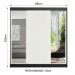 Guarda-Roupa Casal Madesa Reno 3 Portas de Correr com Espelhos - Preto/Branco