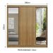 Guarda-Roupa Casal Madesa Reno 3 Portas de Correr com Espelhos - Rustic