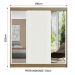 Guarda-Roupa Casal Madesa Reno 3 Portas de Correr com Espelhos - Rustic/Branco