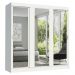 Guarda-Roupa Casal Madesa Reno 3 Portas de Correr de Espelho - Branco