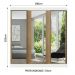 Guarda-Roupa Casal Madesa Reno 3 Portas de Correr de Espelho - Branco/Rustic