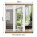 Guarda-Roupa Casal Madesa Reno 3 Portas de Correr de Espelho - Rustic/Branco