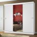 Guarda-Roupa Casal Madesa Veneza 3 Portas de Correr com Espelho - Branco