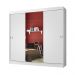 Guarda-Roupa Casal Madesa Veneza 3 Portas de Correr com Espelho - Branco