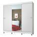 Guarda-Roupa Casal Madesa Veneza 3 Portas de Correr com Espelho com Pés - Branco