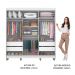 Guarda-Roupa Casal Madesa Veneza 3 Portas de Correr com Espelhos com Pés - Branco