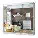 Guarda-Roupa Casal Madesa Veneza 3 Portas de Correr de Espelhos - Branco