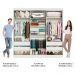 Guarda-Roupa Casal Madesa Veneza 3 Portas de Correr de Espelhos - Branco