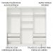 Guarda-Roupa Casal Madesa Veneza 3 Portas de Correr de Espelhos - Branco