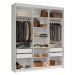 Guarda-Roupa Closet 4 Gavetas 180 cm Branco Venus Madesa