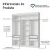 Guarda-Roupa Closet 4 Gavetas 180 cm Branco Venus Madesa