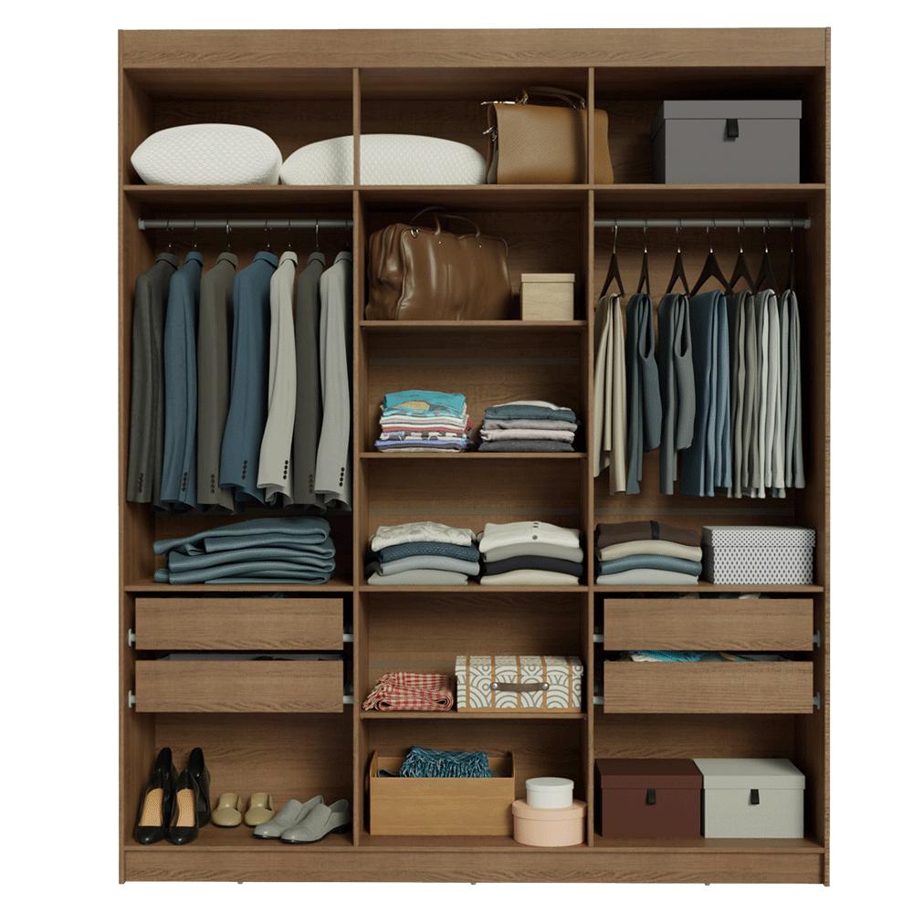 Guarda-Roupa Closet 4 Gavetas 180 cm Rustic Venus Madesa