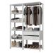 Guarda-Roupa Closet Modulado 2 Gavetas 129 cm Branco Valencia Madesa