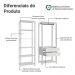 Guarda-Roupa Closet Modulado 2 Gavetas 129 cm Branco Valencia Madesa