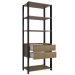 Guarda-Roupa Closet Modulado 2 Gavetas 4 Prateleiras 70cm Rustic/Preto Valencia Madesa