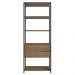 Guarda-Roupa Closet Modulado 2 Gavetas 4 Prateleiras 70cm Rustic/Preto Valencia Madesa