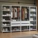 Guarda-Roupa Closet Modulado 4 Gavetas 258 cm Branco Valencia Madesa 01