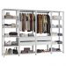 Guarda-Roupa Closet Modulado 4 Gavetas 258 cm Branco Valencia Madesa 01