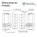 Guarda-Roupa Closet Modulado 4 Gavetas 258 cm Branco Valencia Madesa 04