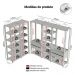 Guarda-Roupa Closet Modulado 4 Gavetas 317 cm Branco Valencia Madesa