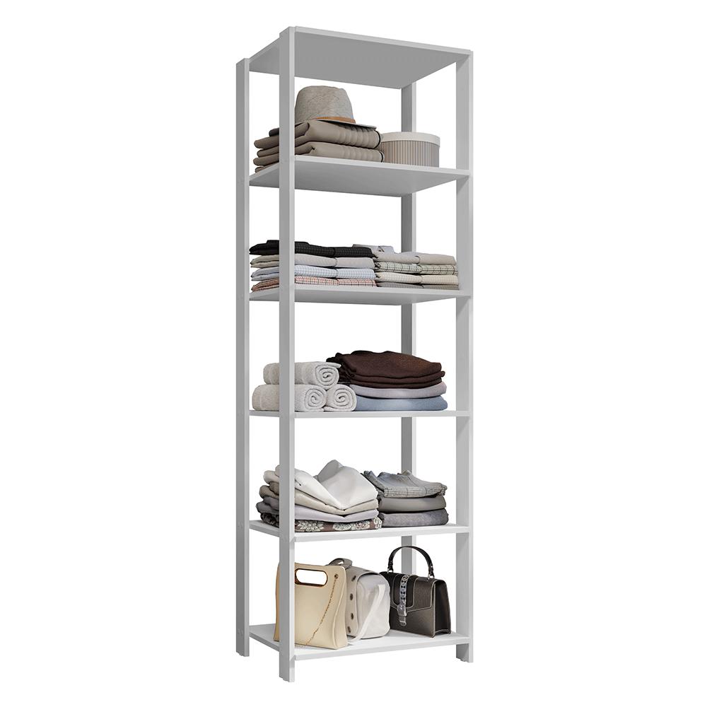 Guarda-Roupa Closet Modulado 5 Prateleiras 59cm Branco Valencia Madesa