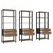 Guarda-Roupa Closet Modulado 6 Gavetas 12 Prateleiras 210cm Rustic/Preto Valencia Madesa