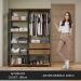 Guarda-Roupa Closet Modulado Valencia 2 Gavetas 129cm Rustic/Preto Madesa
