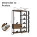 Guarda-Roupa Closet Modulado Valencia 2 Gavetas 129cm Rustic/Preto Madesa XA