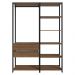 Guarda-Roupa Closet Modulado Valencia 2 Gavetas 129cm Rustic/Preto Madesa XA