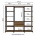 Guarda-Roupa Closet Modulado Valencia 2 Gavetas 188cm Rustic/Preto Madesa 01