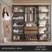 Guarda-Roupa Closet Modulado Valencia 2 Gavetas 188cm Rustic/Preto Madesa 01