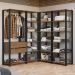 Guarda-Roupa Closet Modulado Valencia 2 Gavetas 337cm Rustic/Preto Madesa 05