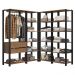 Guarda-Roupa Closet Modulado Valencia 2 Gavetas 337cm Rustic/Preto Madesa 05